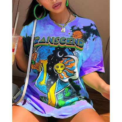 High Street Oversized T-shirt Women Summer Y2K Clothes Plus Size Short - RNF ENT