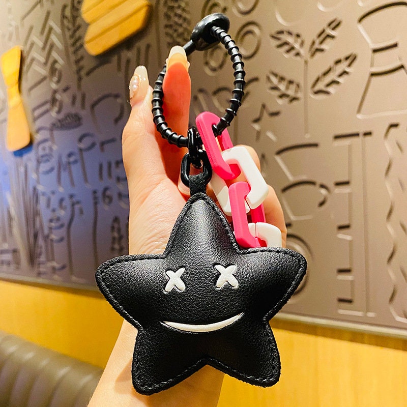 Creative Cartoon Leather Key Chain Pendant