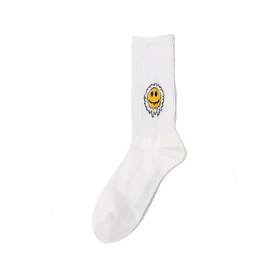 Tie - Dyed Face Floret Cotton Mid - Tube Socks - RNF ENT